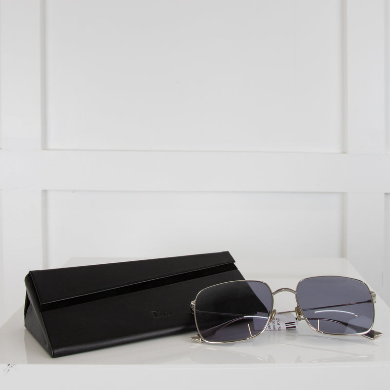 Dior Silver Square Framed Sunglasses