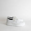 Eileen Fisher White Leather Lace Up Trainers