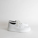 Eileen Fisher White Leather Lace Up Trainers