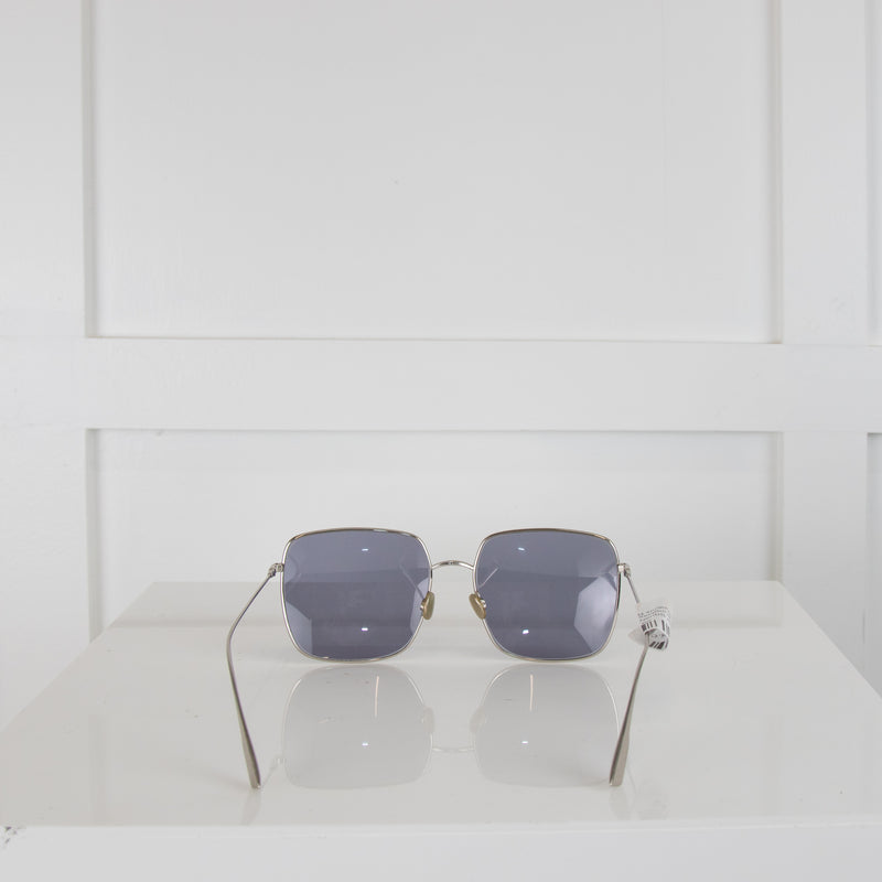 Dior Silver Square Framed Sunglasses