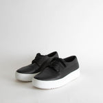 Eileen Fisher Black Leather Lace Up Trainers
