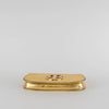 Tory Burch Reva Gold Leather Clutch Bag