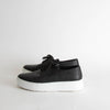 Eileen Fisher Black Leather Lace Up Trainers