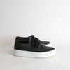 Eileen Fisher Black Leather Lace Up Trainers