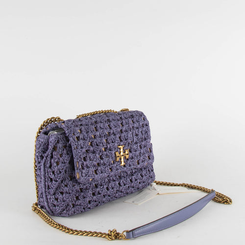 Tory Burch Grape Kira Crochet Convertable Shoulder Bag