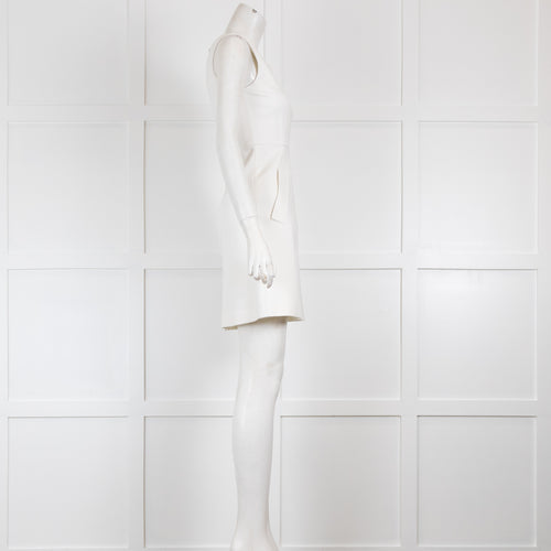 Diane Von Furstenberg White Sleeveless Shift Dress