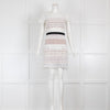 Self-Portrait White Lace Fitted Mini Dress