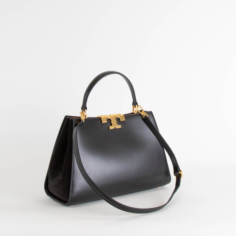 Tory Burch Eleanor Black Satchel Top Handle Bag