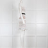 Self-Portrait White Lace Fitted Mini Dress