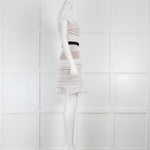 Self-Portrait White Lace Fitted Mini Dress