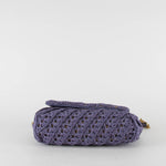 Tory Burch Grape Kira Crochet Convertable Shoulder Bag