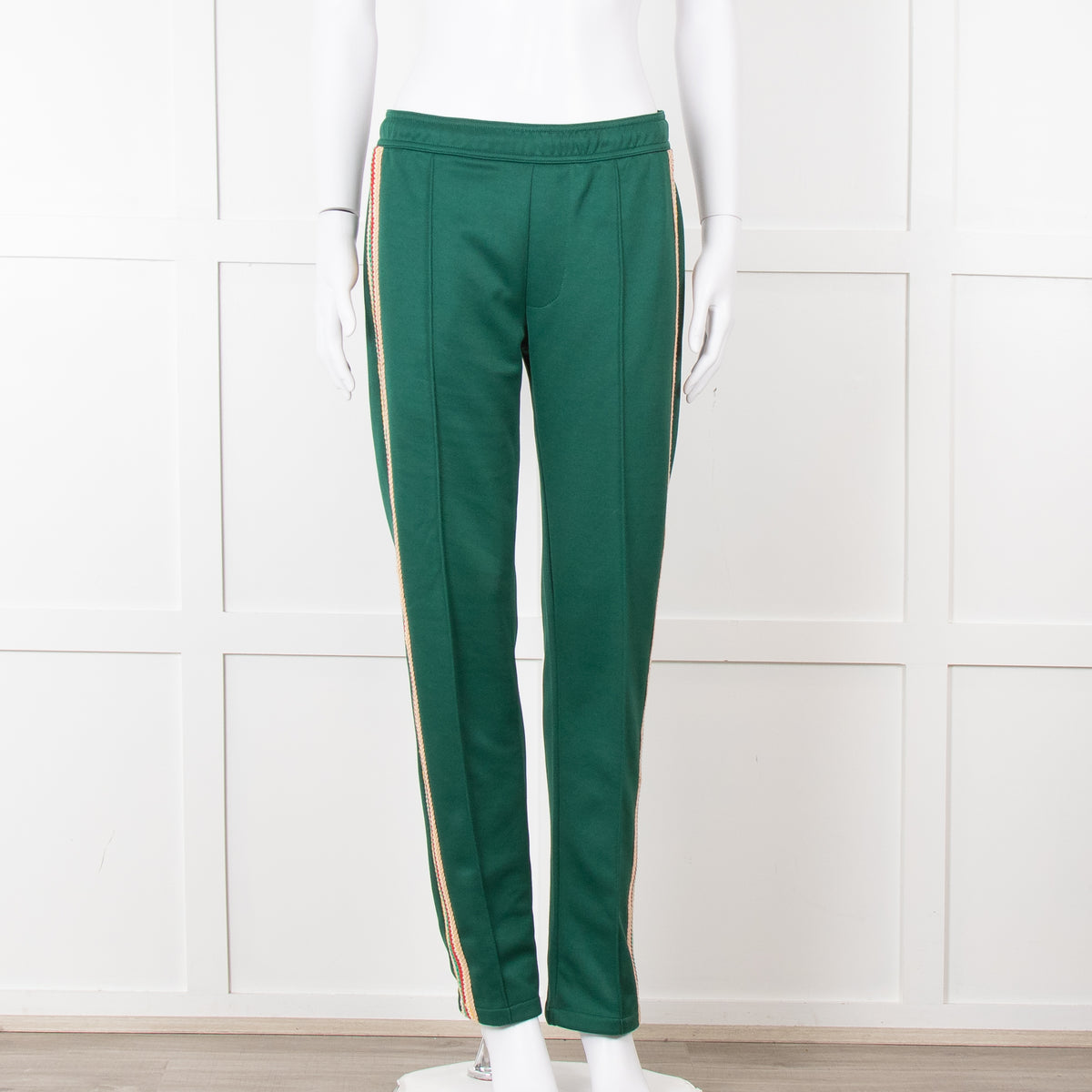 Wales Bonner Green Multicolour Side Strap Sweat Pants