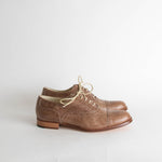 Studio Pollini Beige Leather Lace Up Flat Shoes