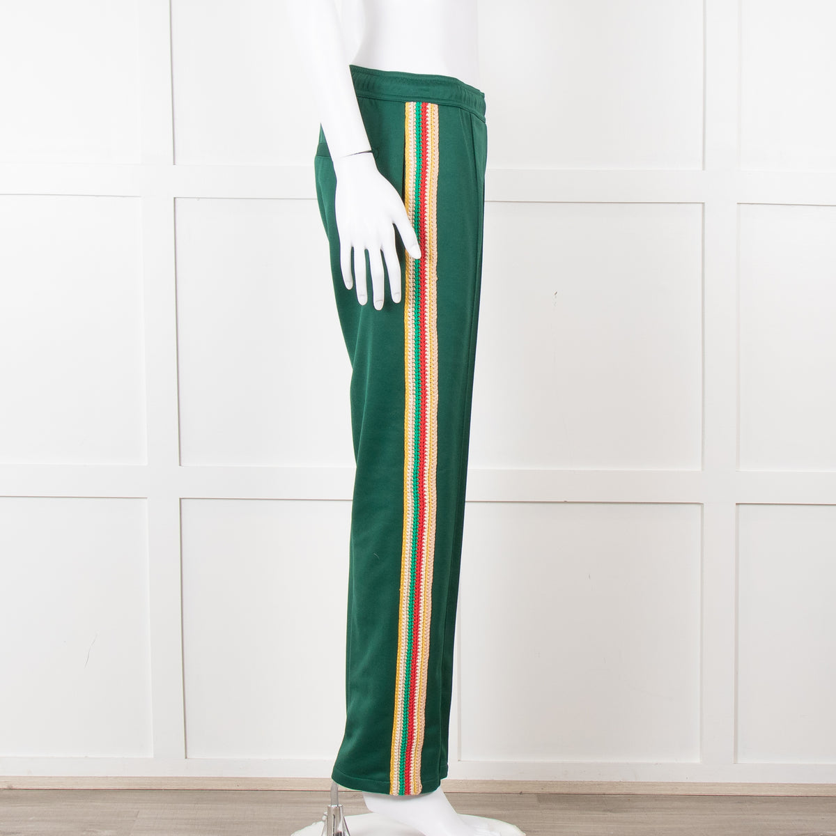 Wales Bonner Green Multicolour Side Strap Sweat Pants