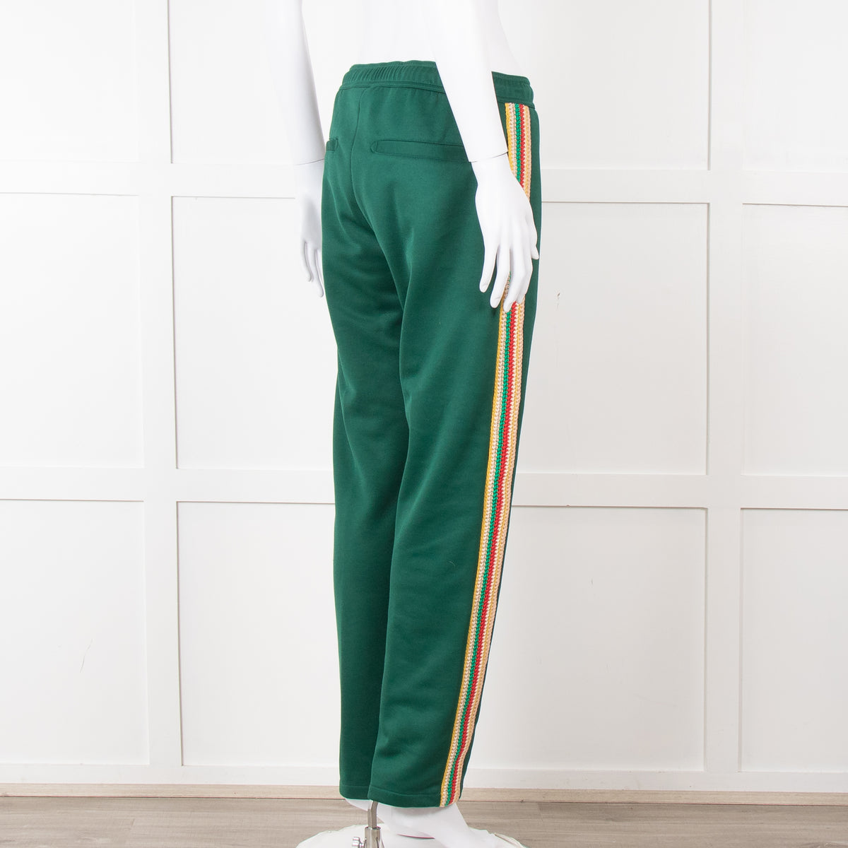Wales Bonner Green Multicolour Side Strap Sweat Pants