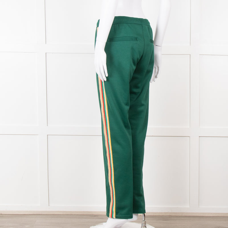 Wales Bonner Green Multicolour Side Strap Sweat Pants