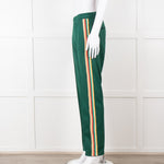 Wales Bonner Green Multicolour Side Strap Sweat Pants