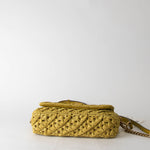 Tory Burch Lemon Kira Crocheted Straw Shoulder Bag