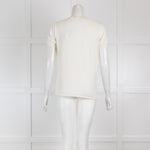 Loro Piana Cream Silk Mix Short Sleeved Top