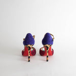 Christian Louboutin Pink Glitter Knot Animal Heeled Shoes