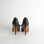 Christian Dior Black Lace Bow Heeled Shoes