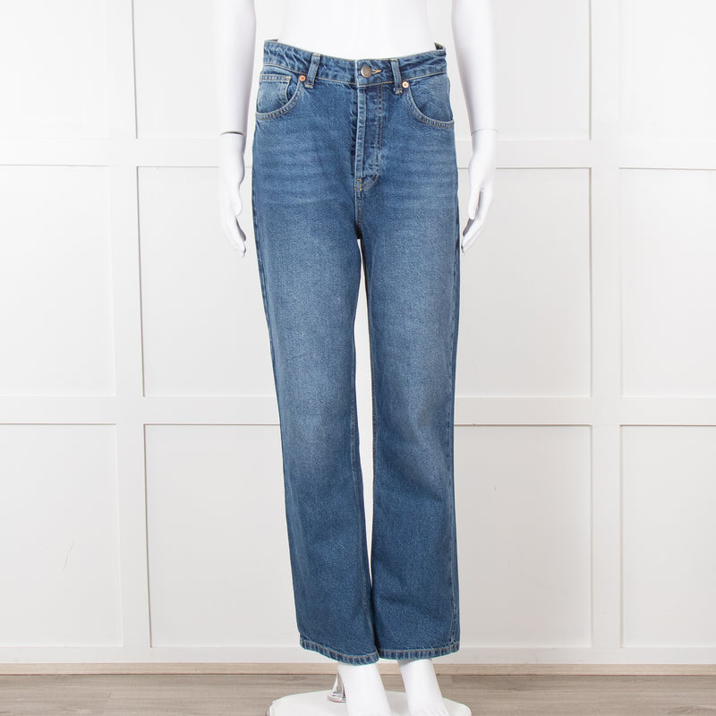 Raey Blue Denim High Waisted Jeans