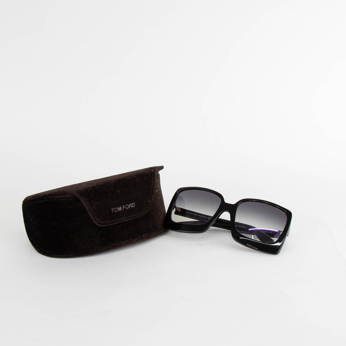Tom Ford Black Katerine Oversized Gradient Lens  Sunglasses