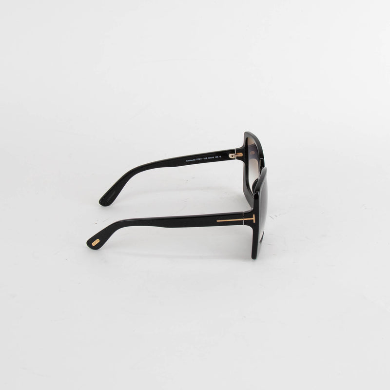 Tom Ford Black Katerine Oversized Gradient Lens  Sunglasses