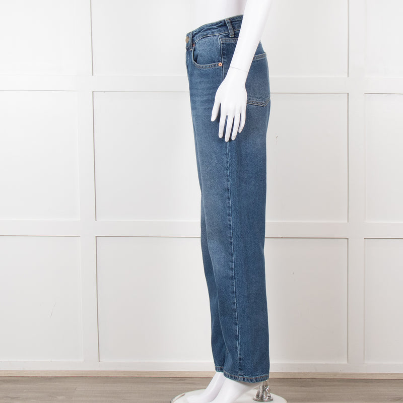 Raey Blue Denim High Waisted Jeans