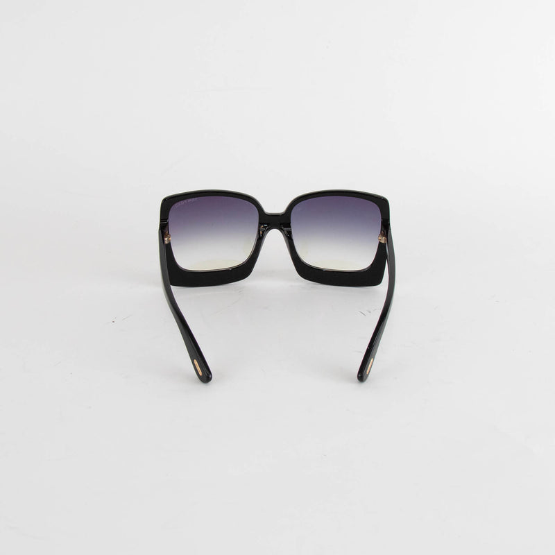 Tom Ford Black Katerine Oversized Gradient Lens  Sunglasses