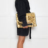 Chanel Gold Crinkle Large 'Femenine Mais Femeniste' Clutch