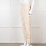 Isabel Marant Cream Embroidered Pocket Detail Jeans