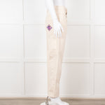 Isabel Marant Cream Embroidered Pocket Detail Jeans