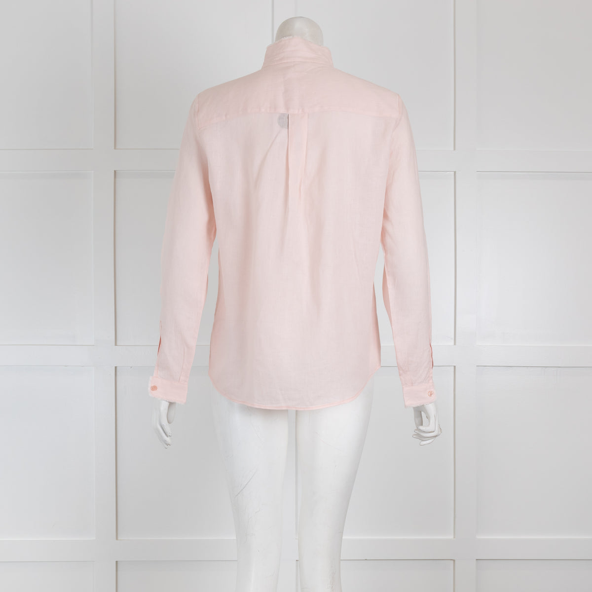 Loro Piana Soft Pink Linen Blouse with Raw Hems