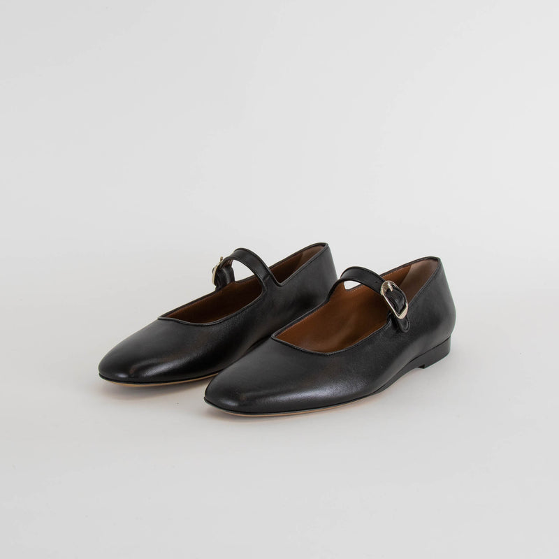 Le Monde Beryl Black Leather Mary Jane