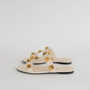 Valentino Garavani Roman Stud Cream Flat Sandals