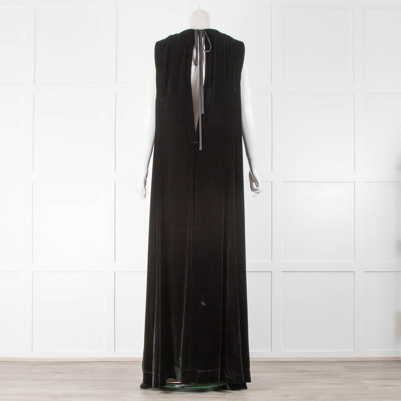 Raey Black Velvet Sleeveless Maxi Dress