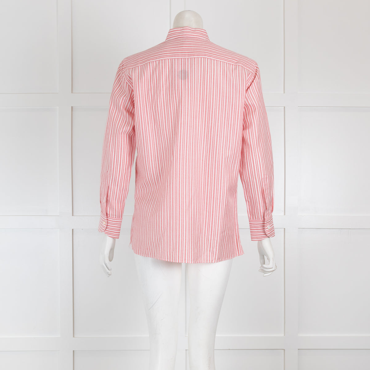 Loro Piana Red & White Stripe Long Sleeved Shirt