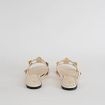 Valentino Garavani Roman Stud Cream Flat Sandals