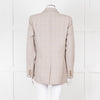 Maje Beige And Blue Houndstooth Double Breasted Blazer