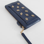 Diane Von Furstenberg Navy Mystical Eye Clutch Bag