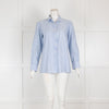 Loro Piana Blue and White Striped Shirt