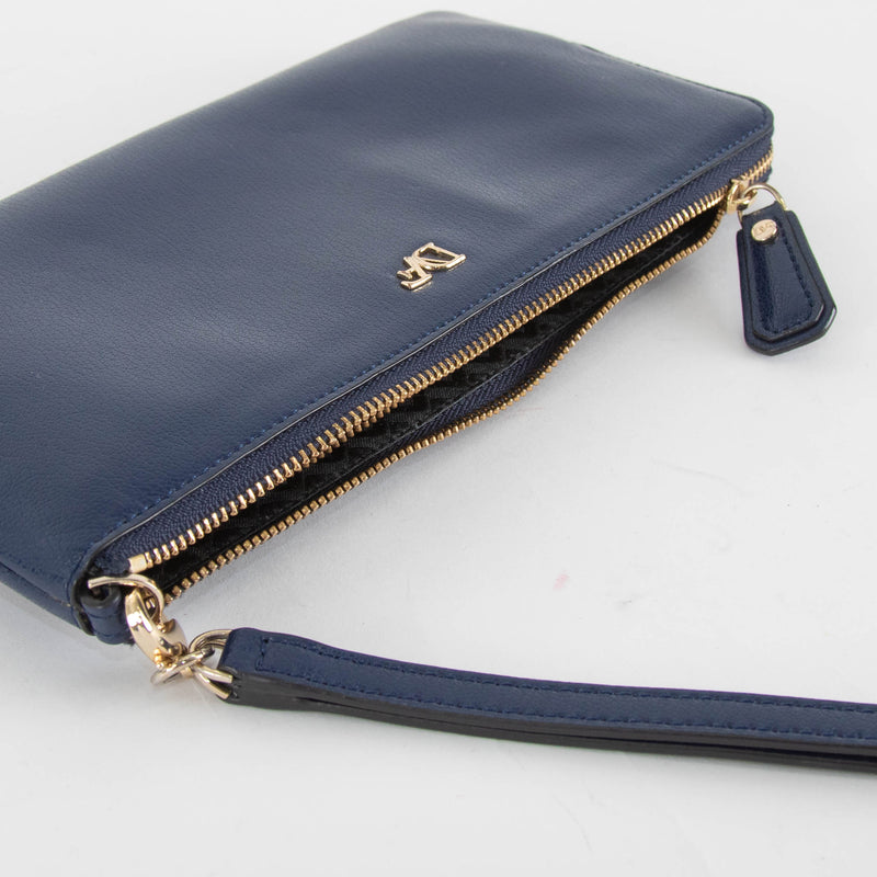 Diane Von Furstenberg Navy Mystical Eye Clutch Bag
