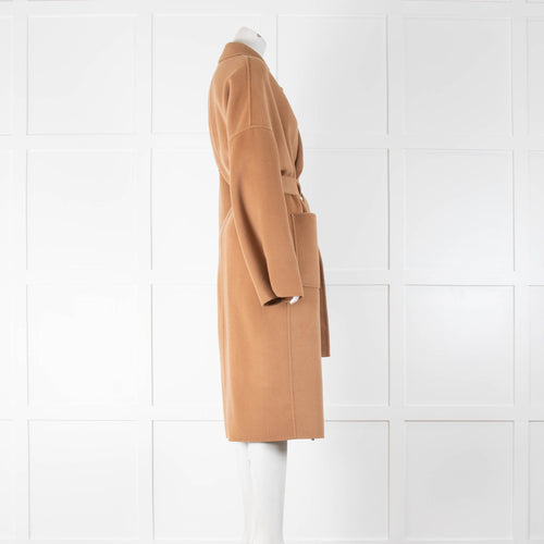 The Curated Tan Cashmere Blend Belted Coat
