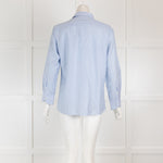 Loro Piana Blue and White Striped Shirt