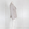 Loro Piana Cream, Blue & Brown Pin Stripe Blazer