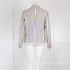 Loro Piana Cream, Blue & Brown Pin Stripe Blazer
