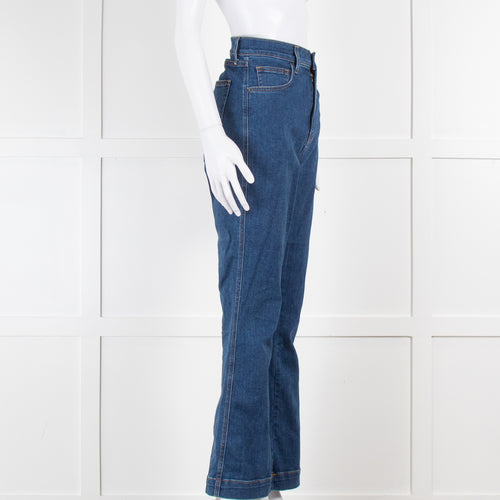 Veronica Beard High Waisted Flared Jeans