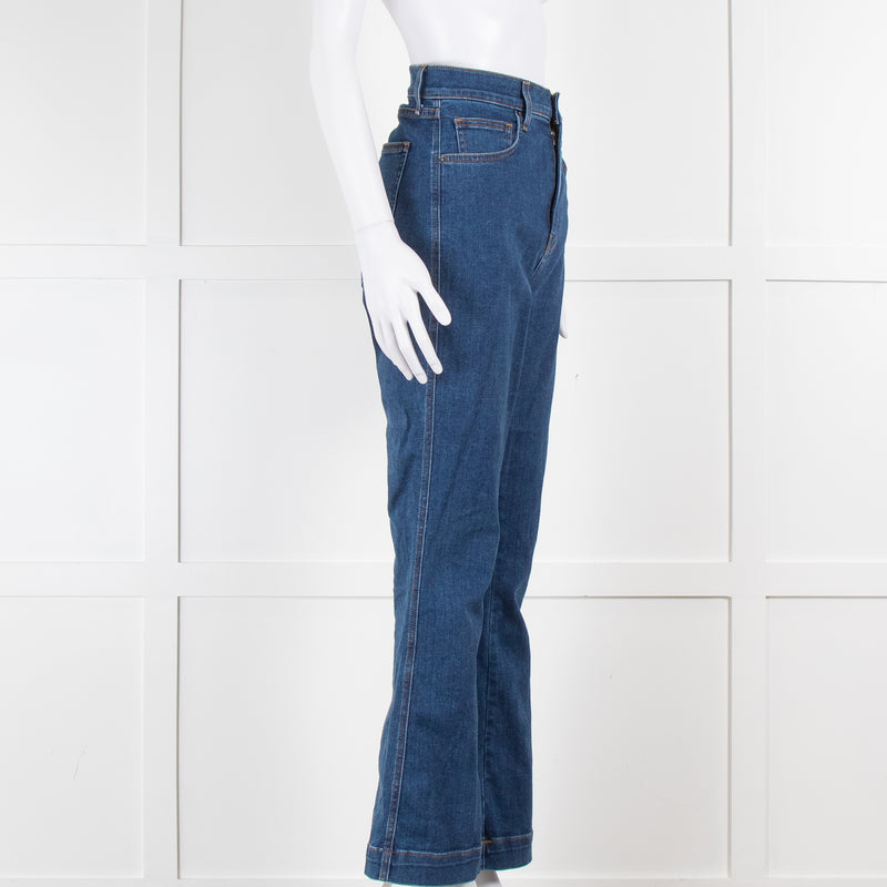 Veronica Beard High Waisted Flared Jeans