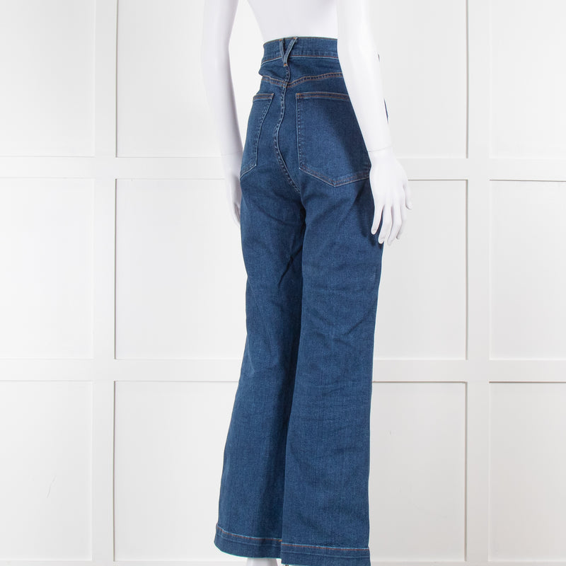 Veronica Beard High Waisted Flared Jeans
